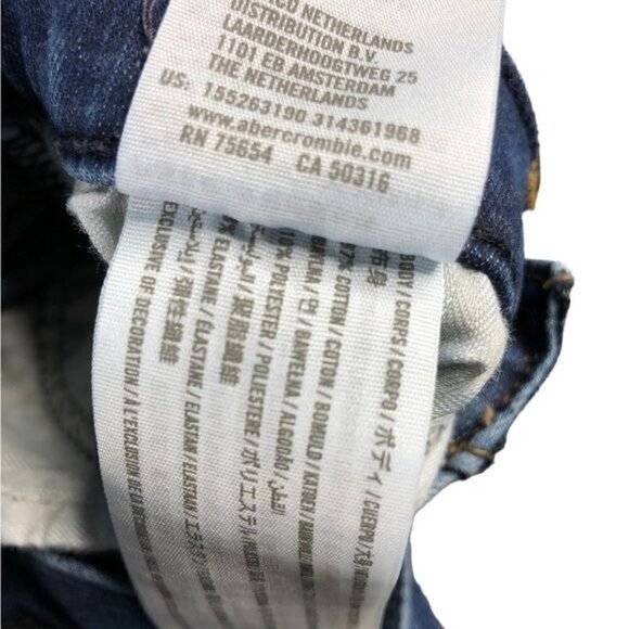 Abercrombie & Fitch Ultra High Rise Super Skinny Dark Wash Jeans - Picture 6 of 10